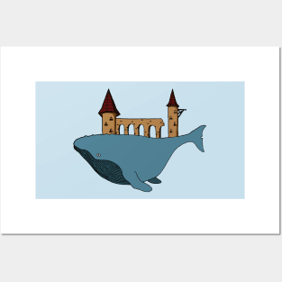 Flying whale Posters and Art